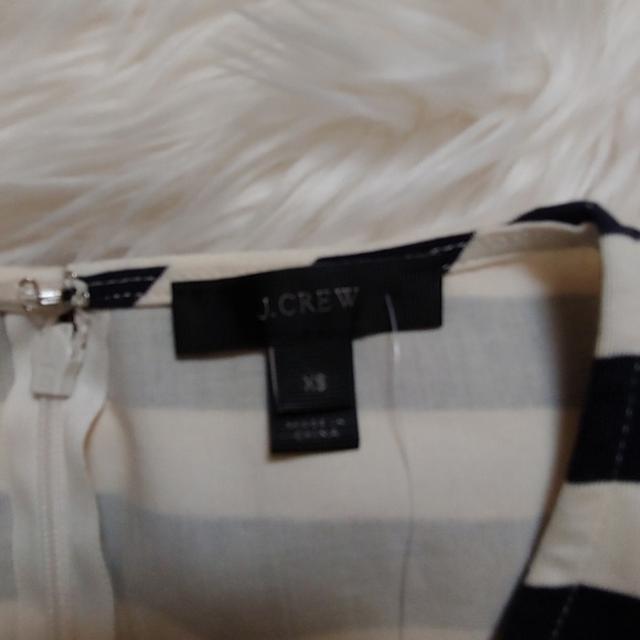 J. Crew Asymmetrical Stripped Ruffle Top - Picture 4 of 7